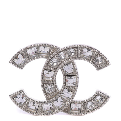 Chanel Baguette Crystal CC Small Brooch Silver 1 of 4