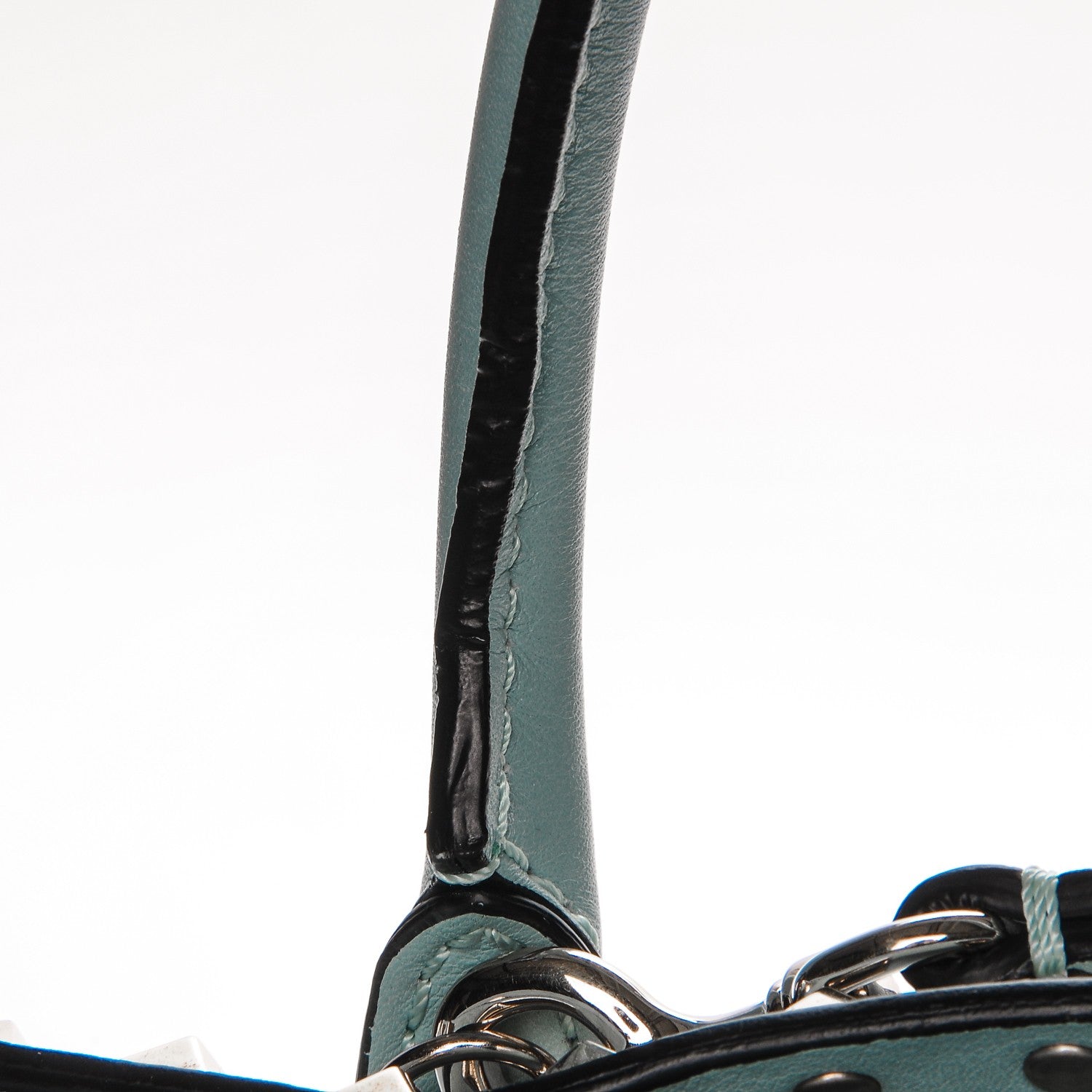 Valentino Garavani Vitello Rockstud Dome Shopper Baby Blue 8 of 8