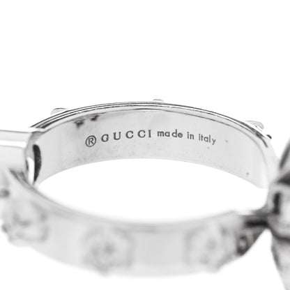 Gucci 18K White Gold Diamond Flora Ring 50 5.5 5 of 9