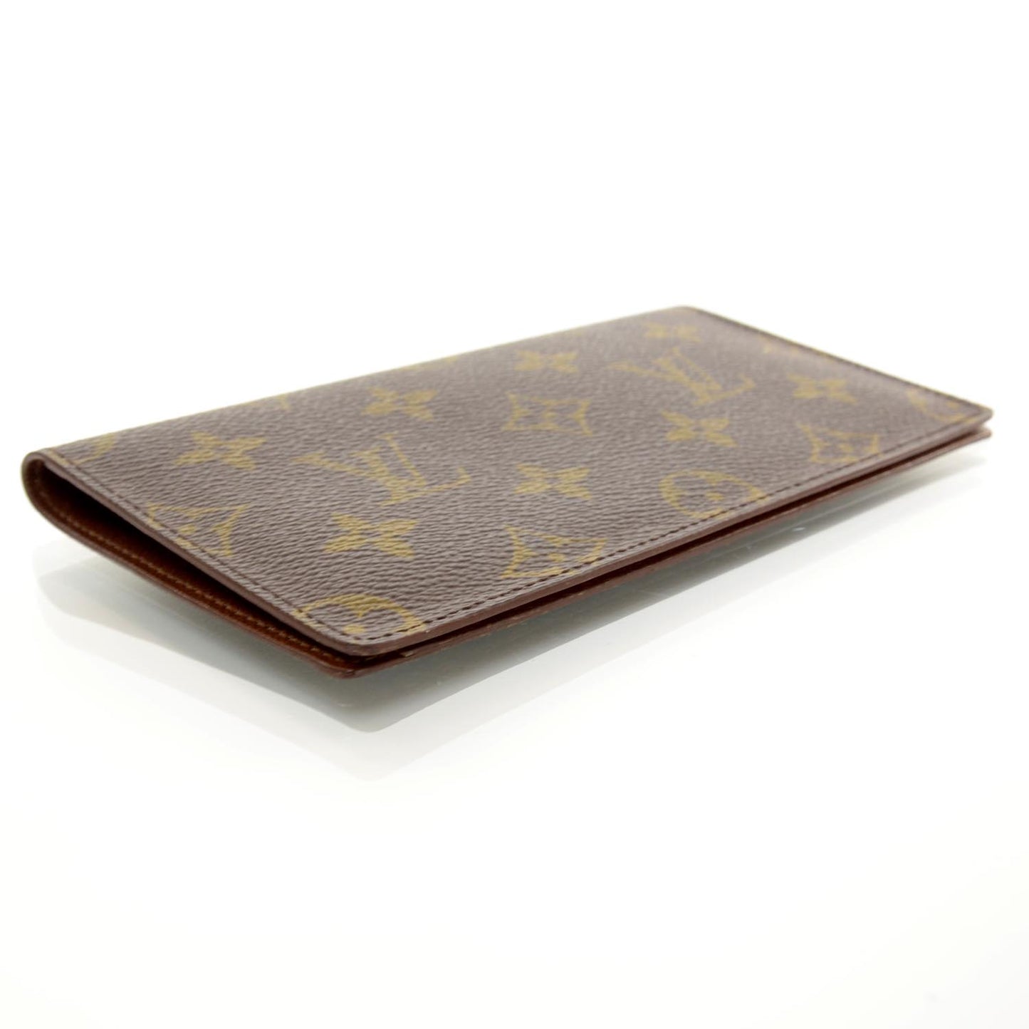 Monogram Simple Checkbook Holder Wallet
