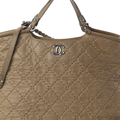 Chanel Iridescent Calfskin Quilted Large Sea Hit Tote Beige 7 of 9