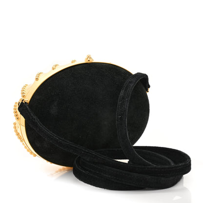 Hermes Veau Doblis Brass Minaudiere Clutch Black 3 of 13