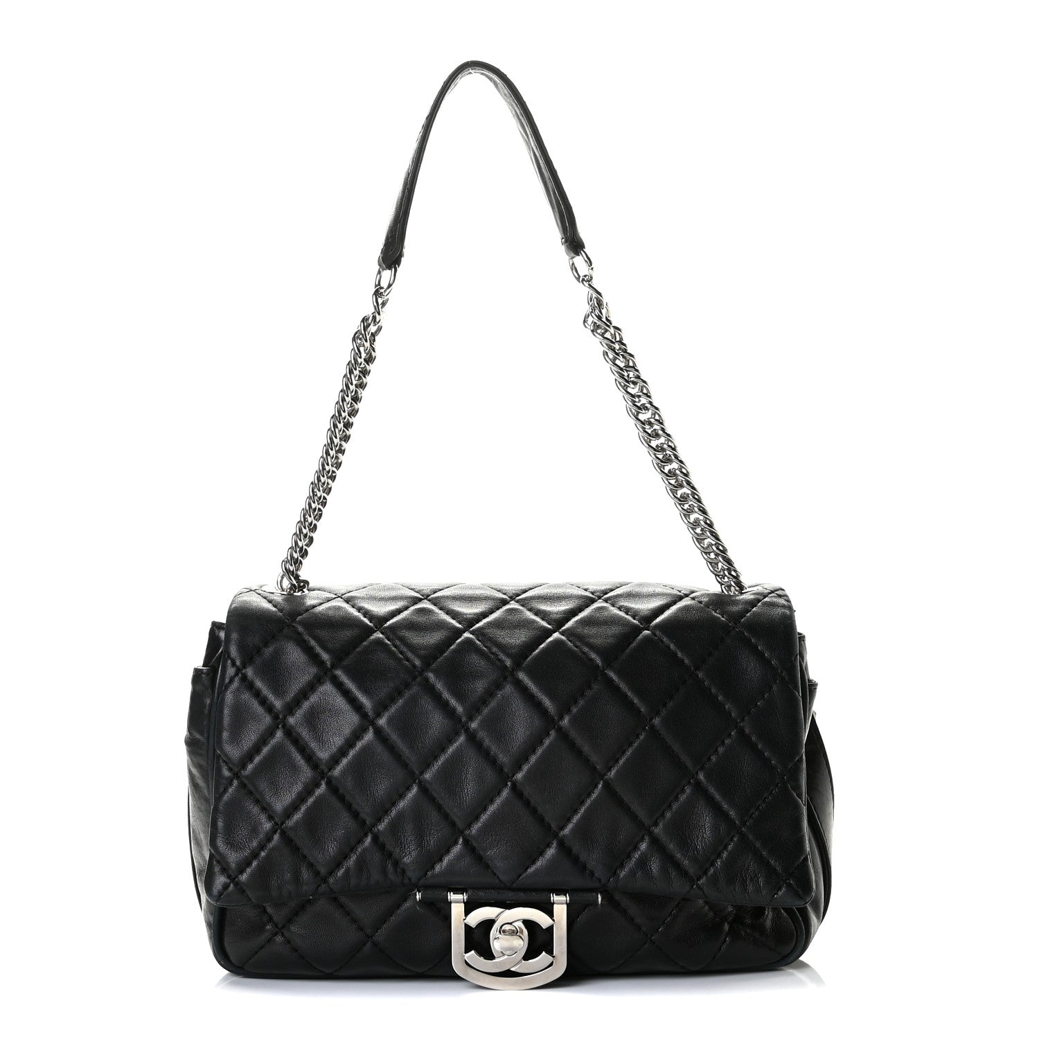 Chanel Lambskin Quilted Single Flap Black 1 of 9