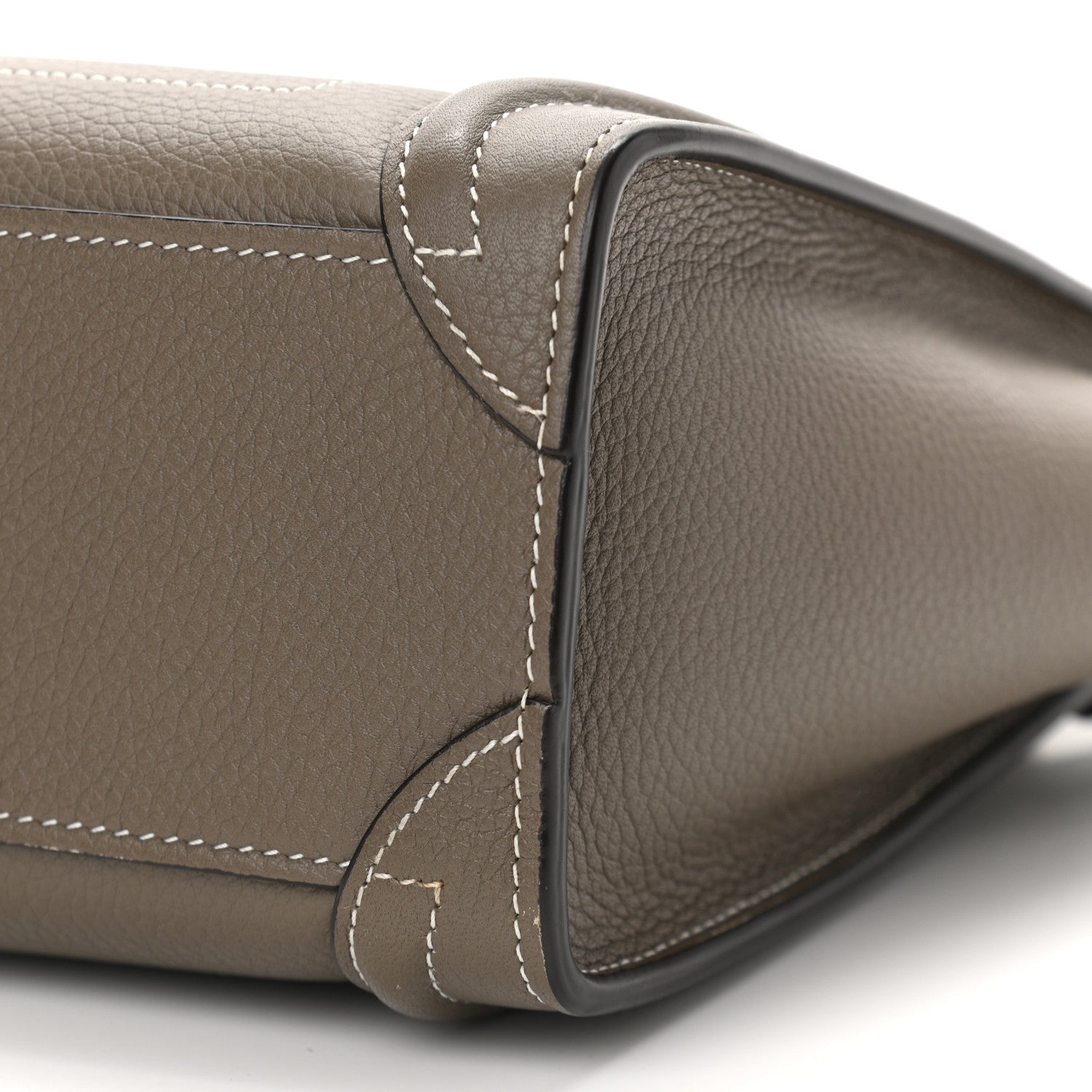 Celine Drummed Calfskin Nano Luggage Souris 10 of 12