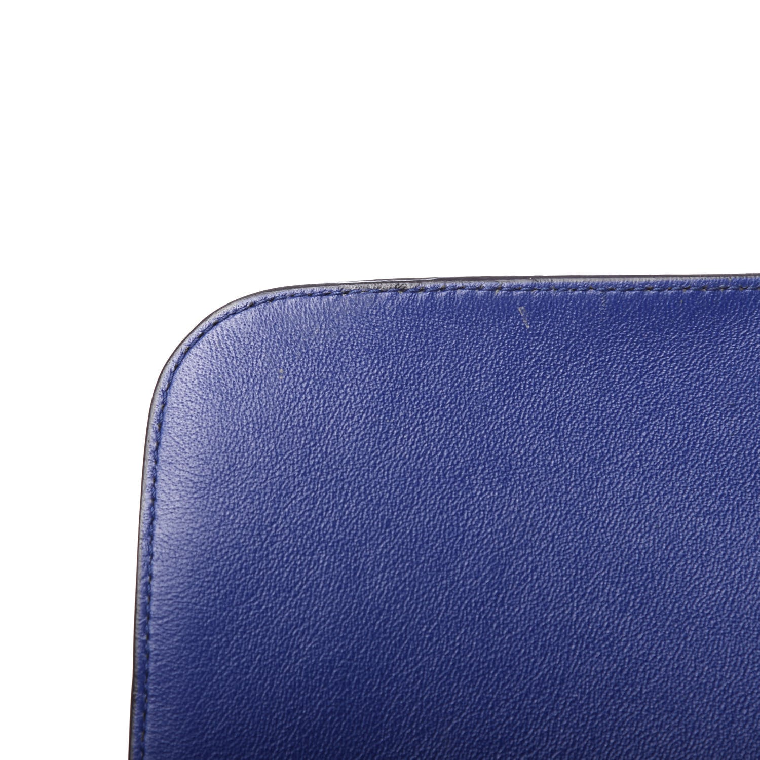 Celine Drummed Calfskin Suede Medium Trapeze Indigo 10 of 13