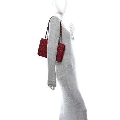 Chanel Caviar Quilted Flap With Chain Red 2 of 12