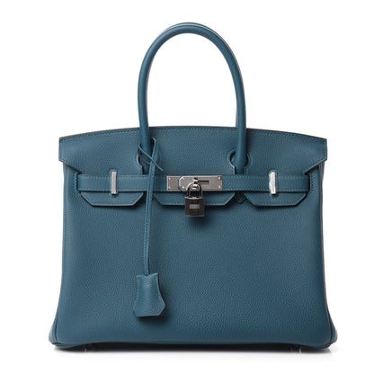 Hermes Taurillon Maurice Birkin Verso 30 Vert Bosphore Bleu Ocean 1 of 10