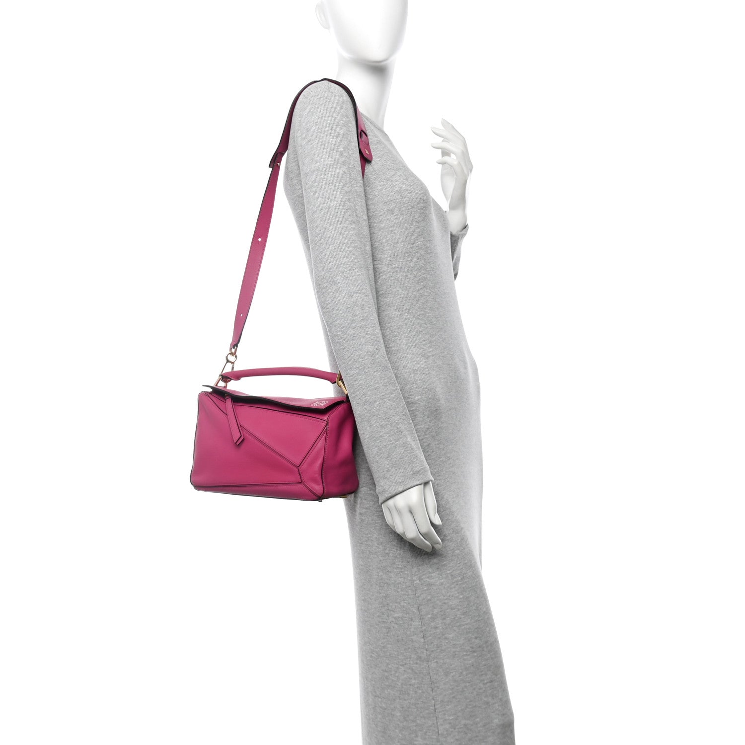 Loewe Calfskin Small Puzzle Bag Fuchsia 2 of 15