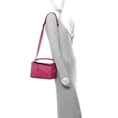 Loewe Calfskin Small Puzzle Bag Fuchsia 2 of 15