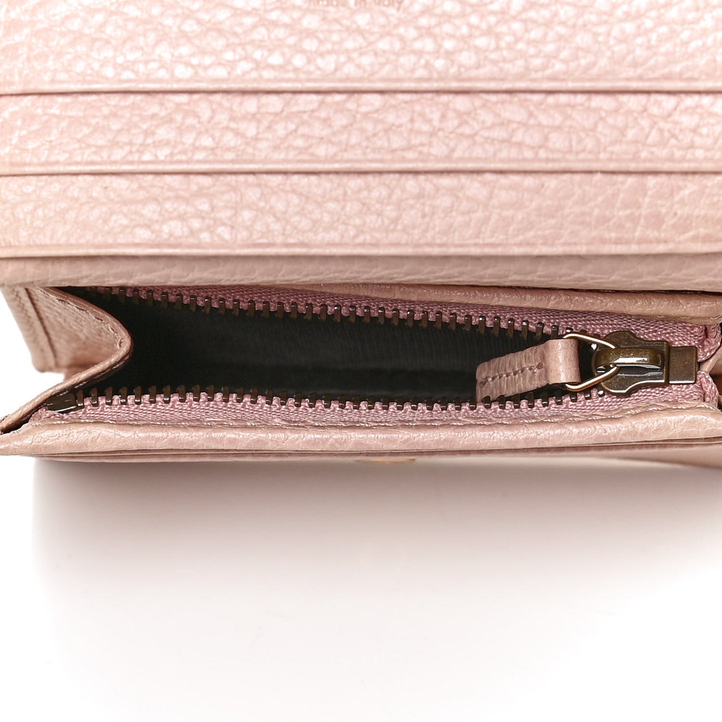 Pebbled Calfskin Butterfly Card Case Perfect Pink