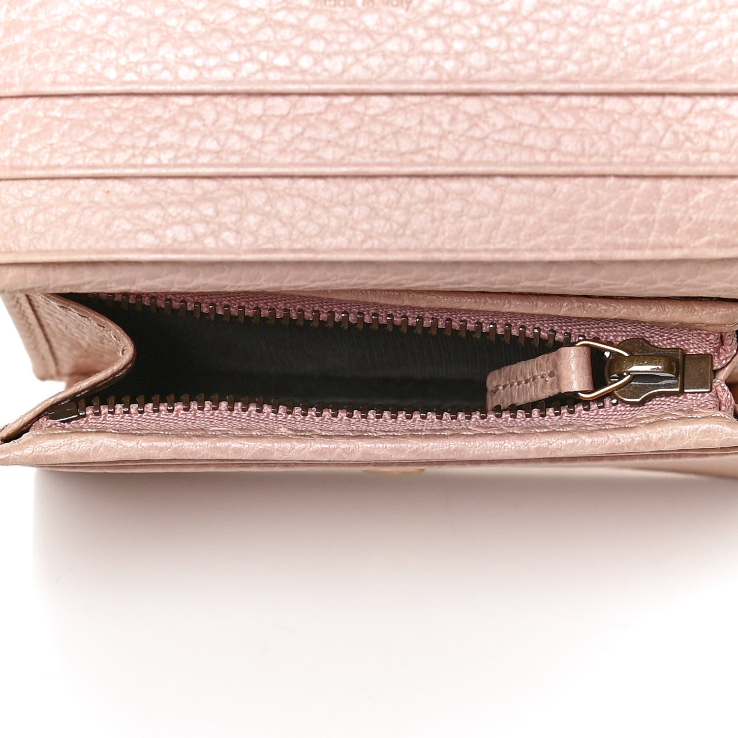 Gucci Pebbled Calfskin Butterfly Card Case Perfect Pink 5 of 9
