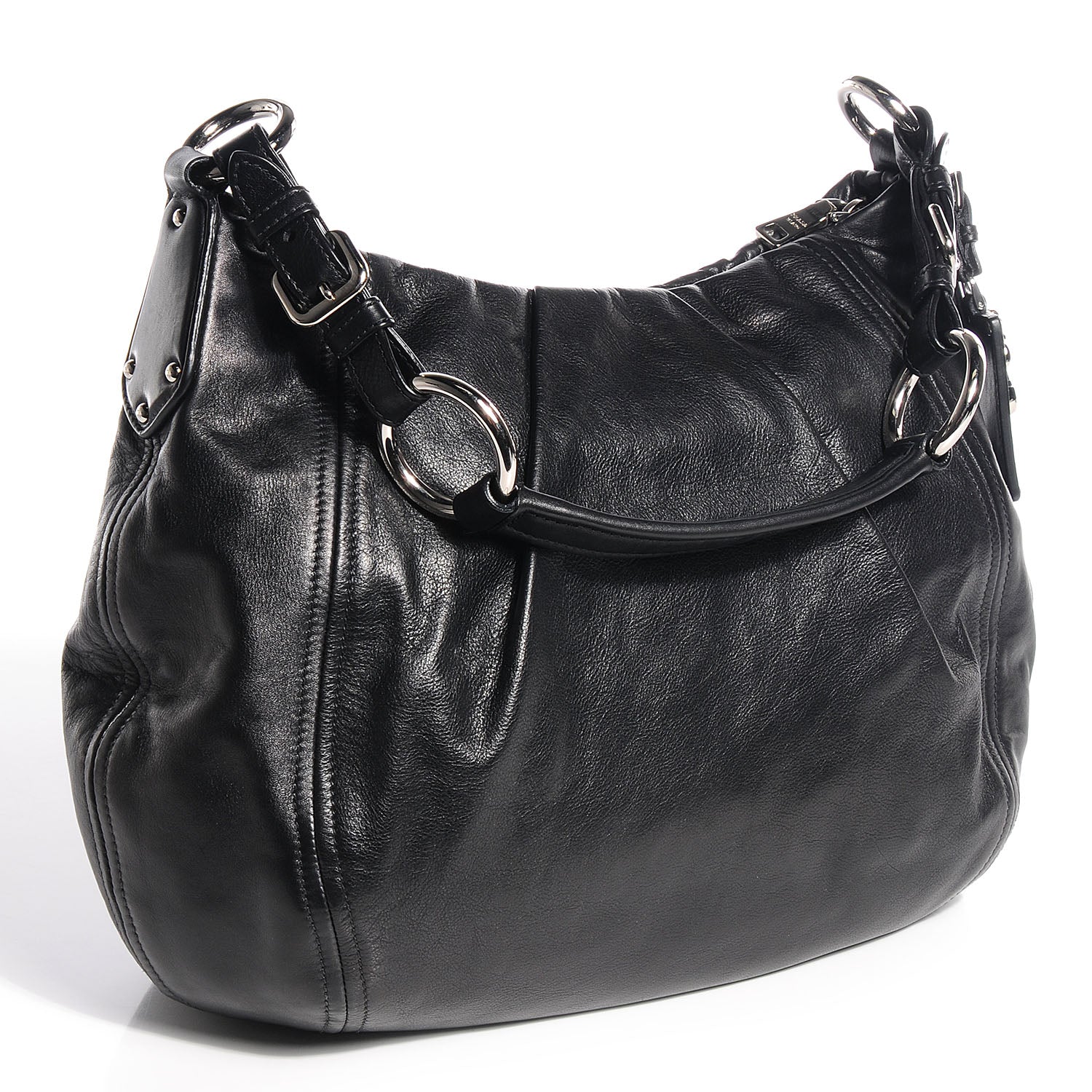 Prada Soft Calf Pleated Hobo Nero Black 3 of 15