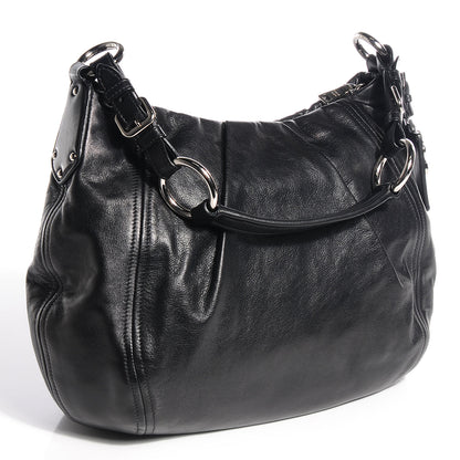 Prada Soft Calf Pleated Hobo Nero Black 3 of 15