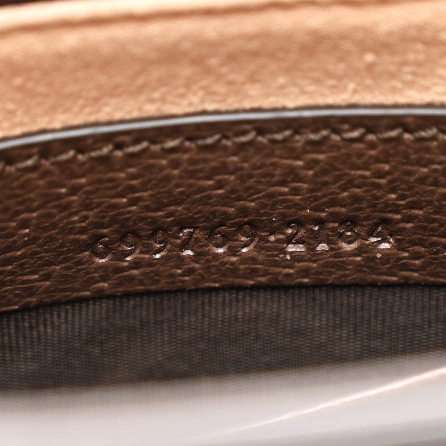 GG Supreme Monogram Web Ophidia Wristlet Brown