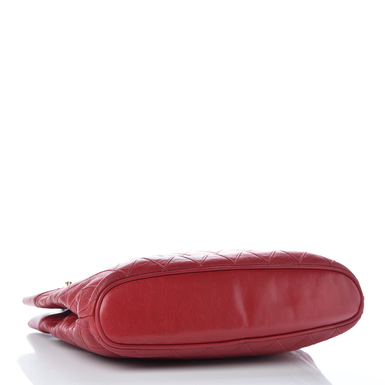 Chanel Lambskin Stitched Shopper Tote Red 4 of 16
