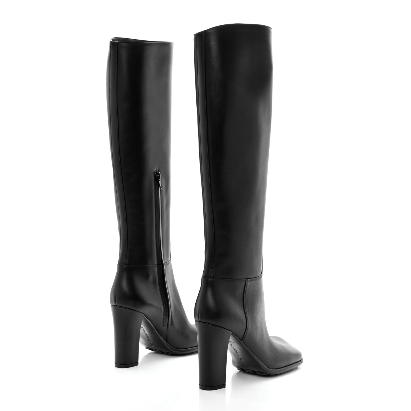 Calfskin Storm Knee High Boots 39.5 Black