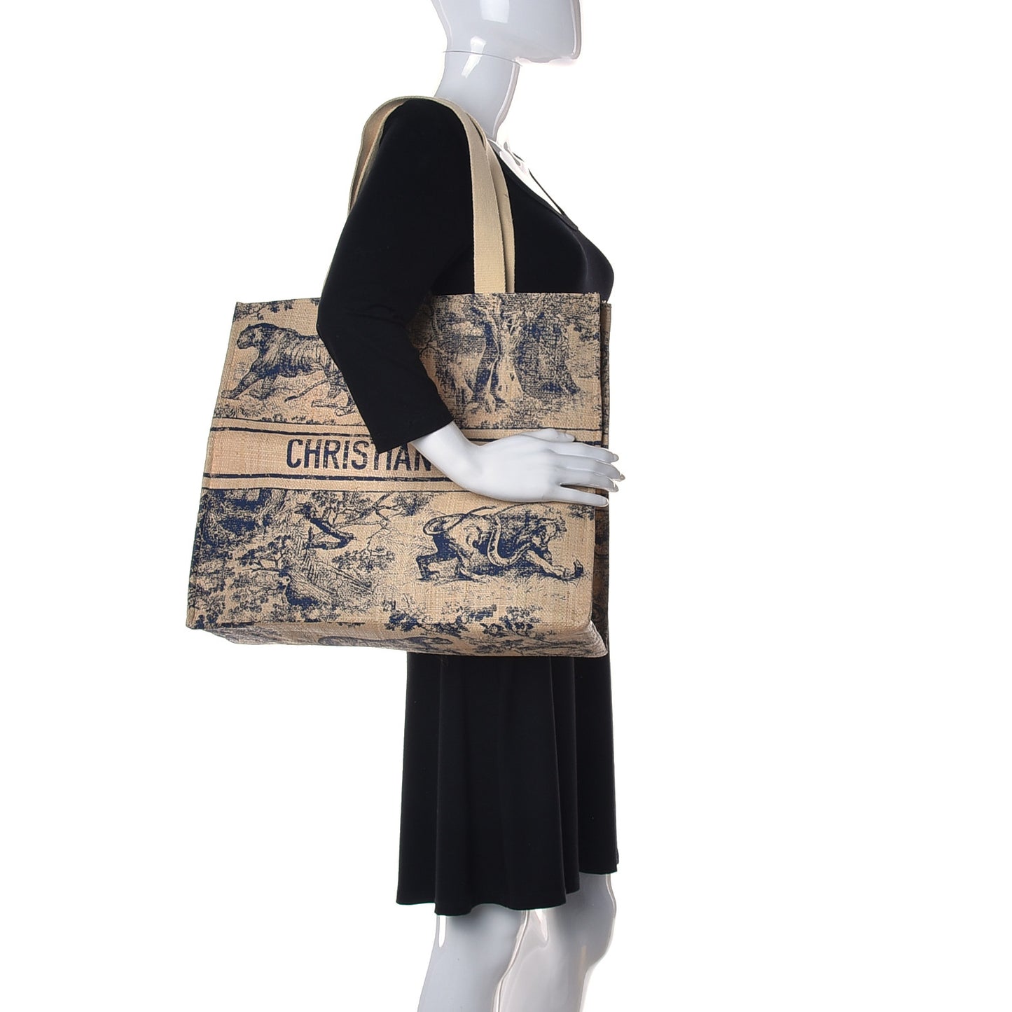 Straw Dioriviera Tote Beige