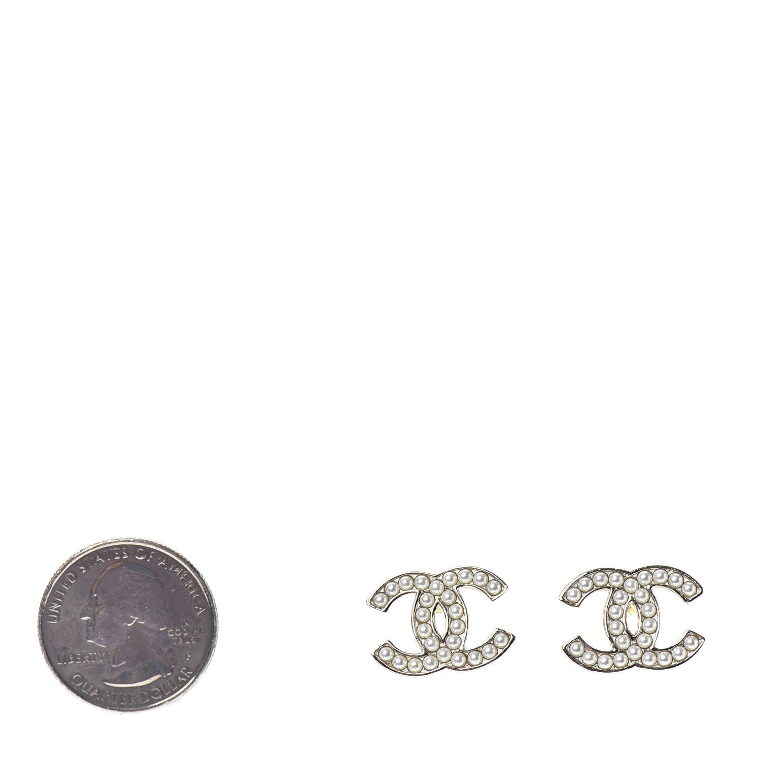 Chanel Pearl CC Earrings Gold 2 of 4