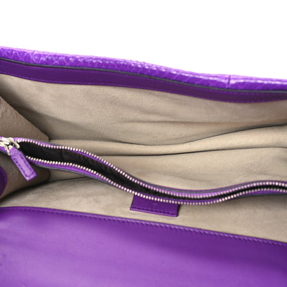 Gucci GG Supreme Monogram Snakeskin Bat Embroidered Small Dionysus Shoulder Bag Purple 5 of 12