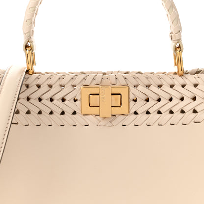 Fendi Nappa Interlace Mini Peekaboo Iconic Satchel Camelia 8 of 10