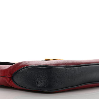 Gucci New Sakai Calfskin Lux Tri-Color Medium Dahlia Messenger Shoulder Bag New Cherry Red Sun Oil Blue 8 of 9