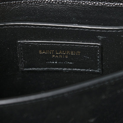 Saint Laurent Grain de Poudre Mini Classic Monogram Cassandra Top Handle Black 6 of 16