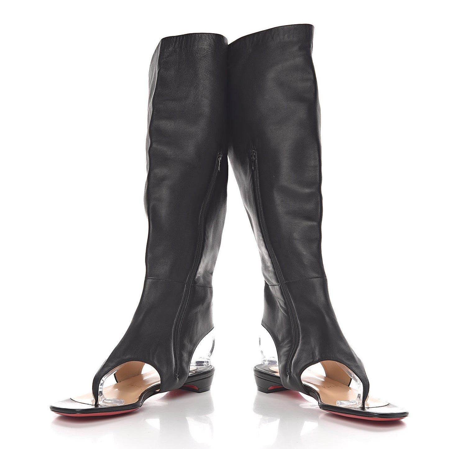 Calfskin From Sand Flat Sandals 38 Black