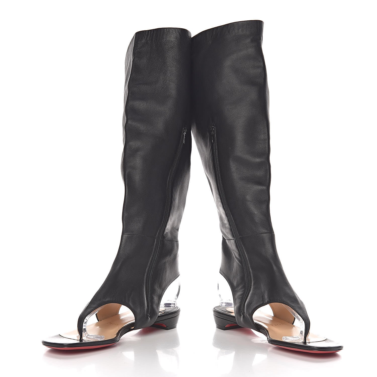 Christian Louboutin Calfskin From Sand Flat Sandals 38 Black 5 of 10
