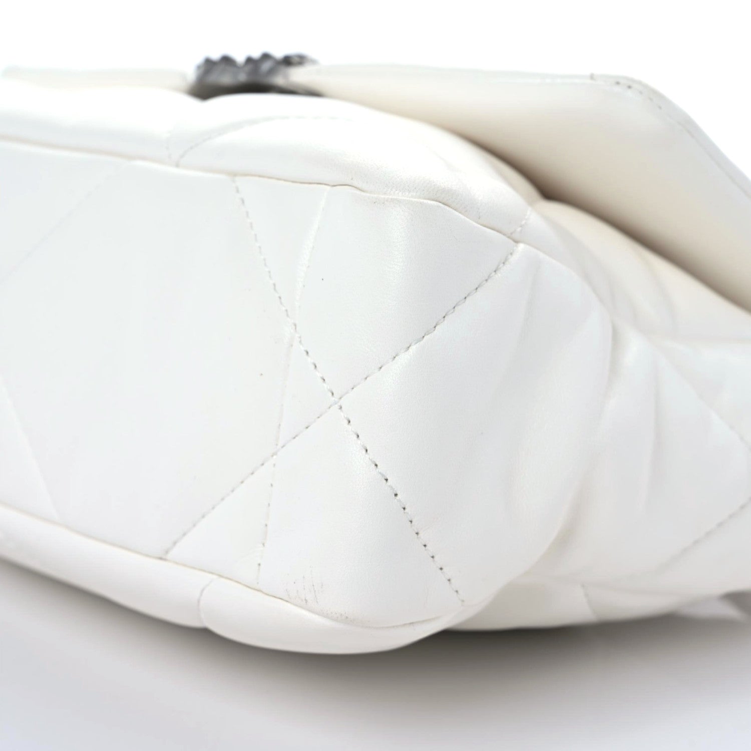 Chanel Lambskin Quilted Medium Chanel 19 Flap White 6 of 11