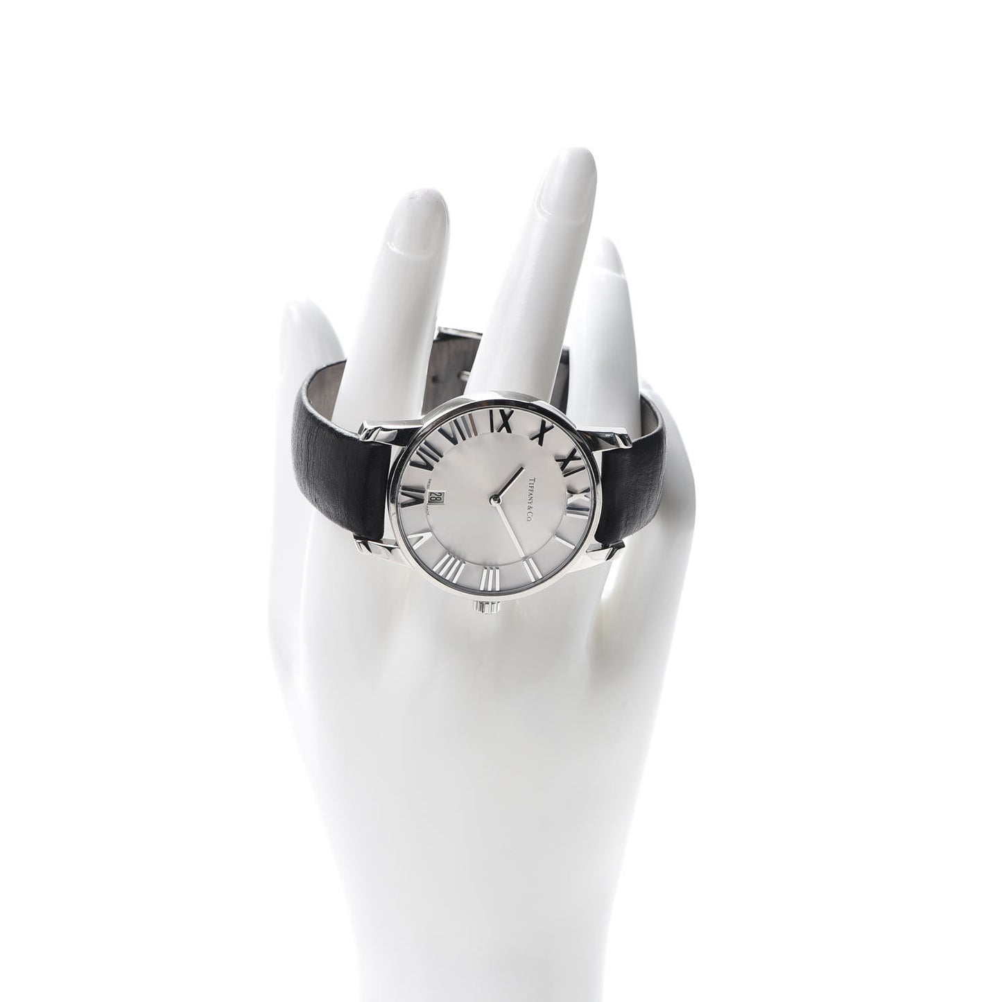 Stainless Steel Calfskin 37mm Atlas 2-Hand Quartz Watch