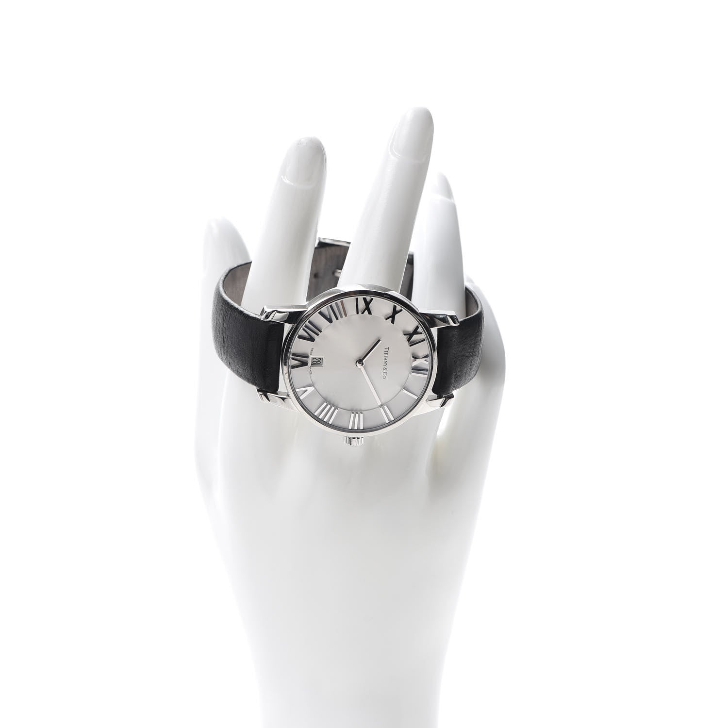 Tiffany Stainless Steel Calfskin 37mm Atlas 2-Hand Quartz Watch 2 of 7
