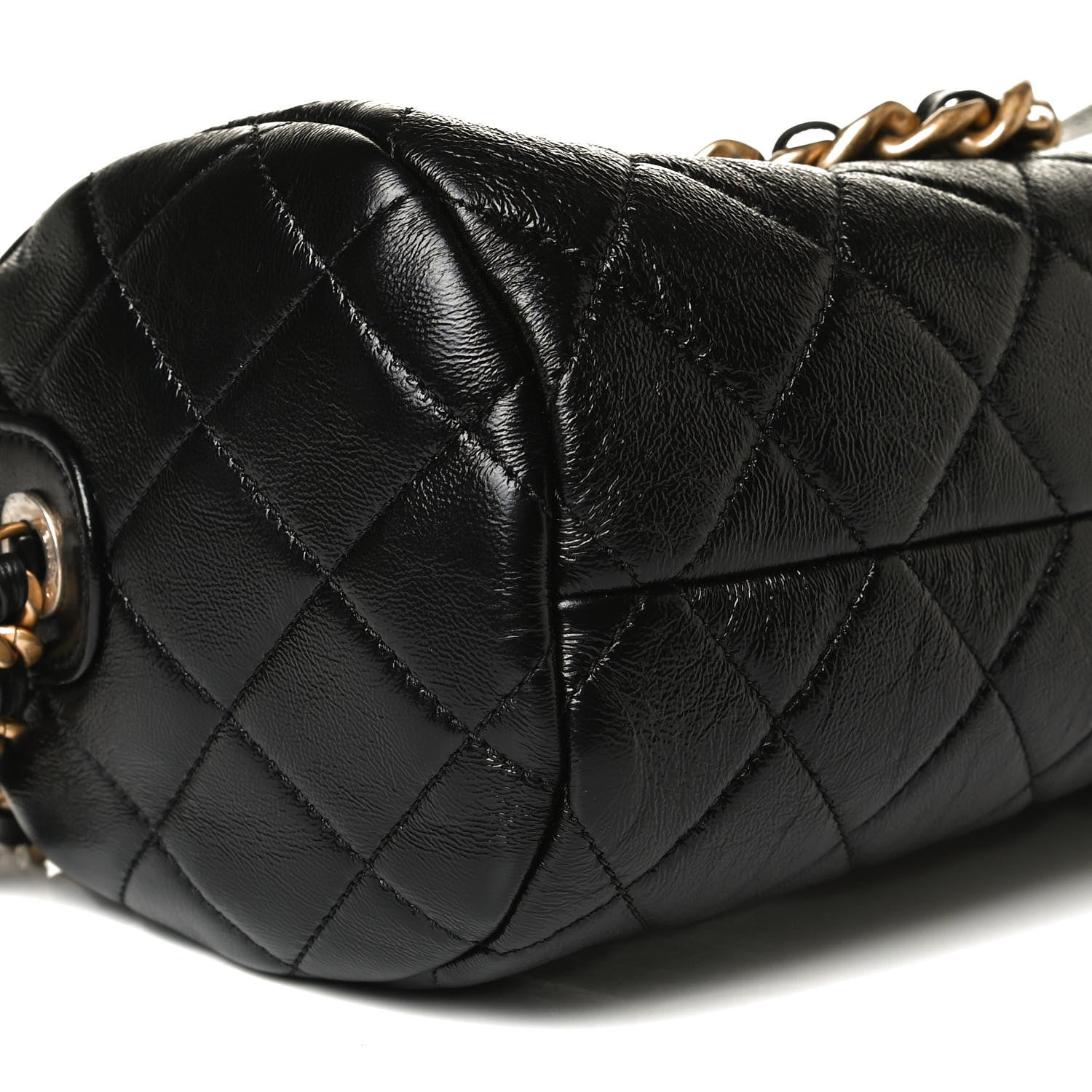 Chanel Shiny Lambskin Quilted Fashion Therapy Bowling Bag Black 16 of 25