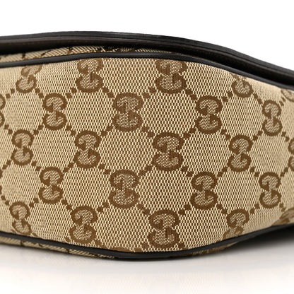 Gucci Monogram Flap Messenger Bag Beige Dark Brown 10 of 11