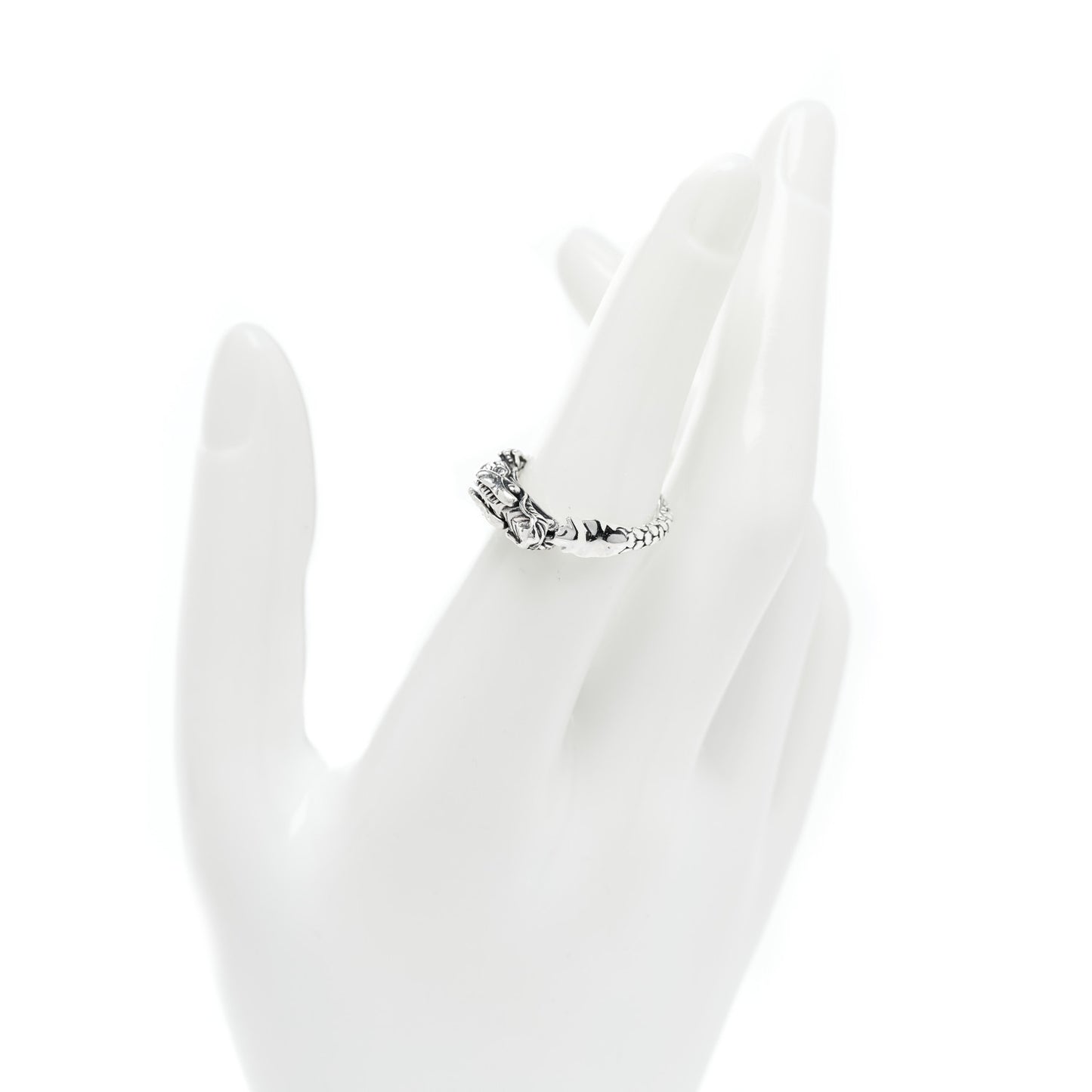 Sterling Silver Naga Dragon Head Ring 51 5.75