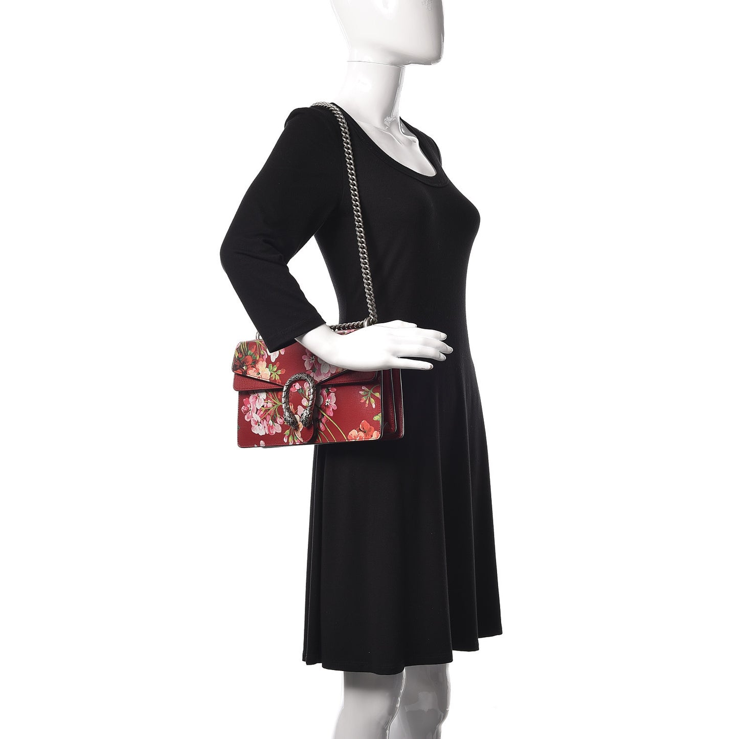 Calfskin Blooms Print Small Dionysus Shoulder Bag Romantic Cherry Multicolor