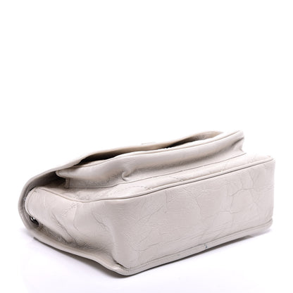 Saint Laurent Crinkled Calfskin Matelasse Monogram Medium Niki Chain Satchel Dirty White 4 of 10