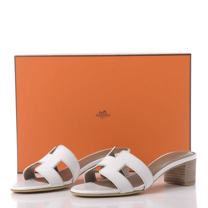 Hermes Calfskin Oasis Sandals 35 White 10 of 10