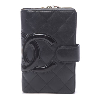 Chanel Calfskin Quilted Cambon Zipped Pocket Wallet Black 1 of 11
