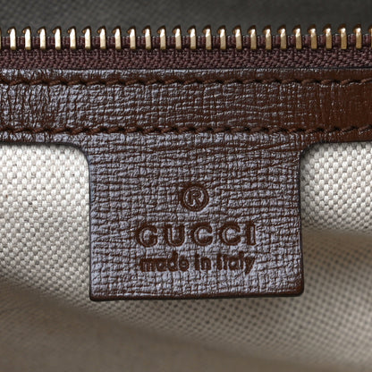 Gucci GG Supreme Monogram Azalea Calfskin Small Horsebit 1955 Top Handle Bag Beige Ebony Brown Sugar 6 of 14
