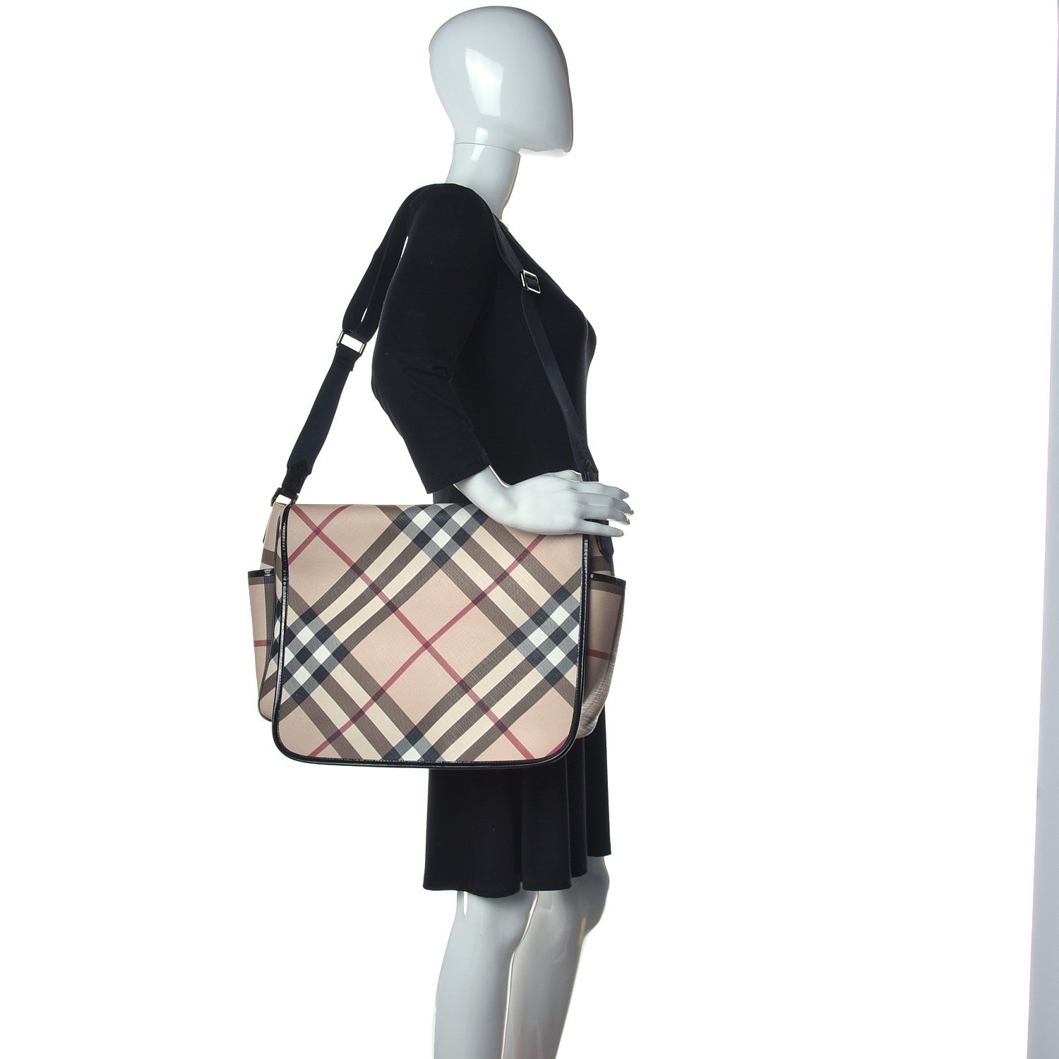 Burberry Nova Check Diaper Messenger Bag 2 of 12