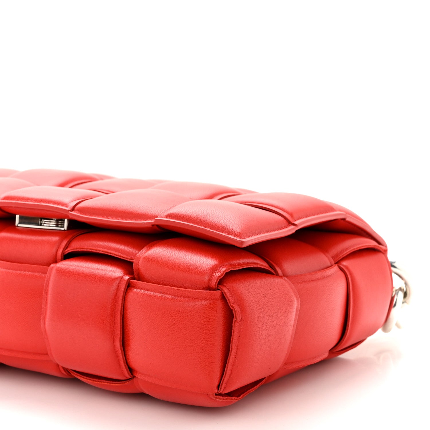Bottega Veneta Lambskin Maxi Intreccio Padded Chain Cassette Crossbody Bag Nail Polish 9 of 9