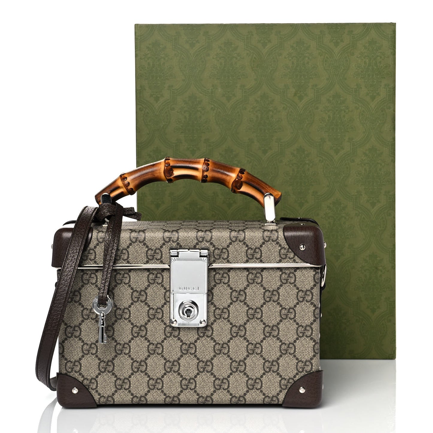 GG Supreme Monogram Globe-Trotter Beauty Case Brown