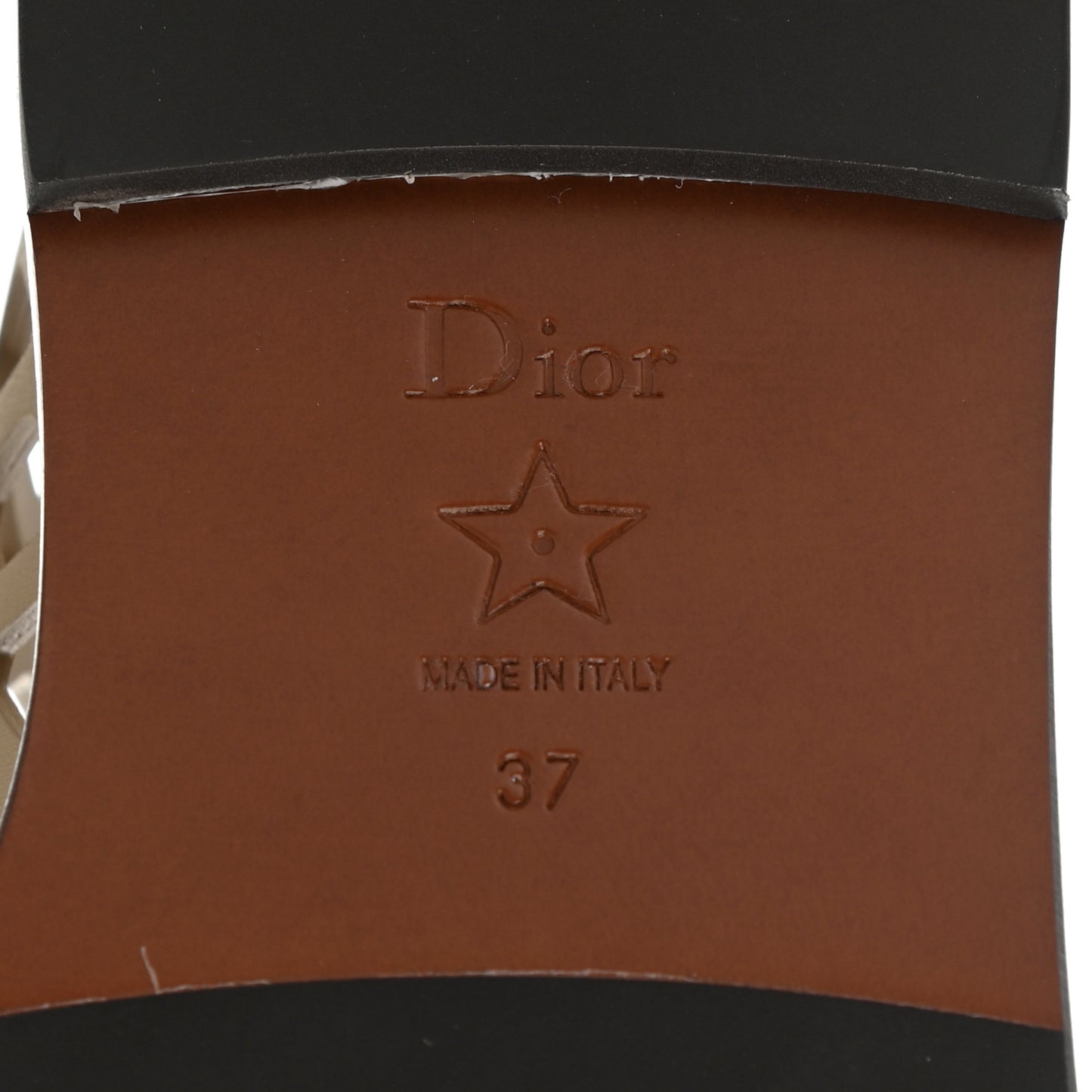 Calfskin D-Trap Sandals 37 Corde