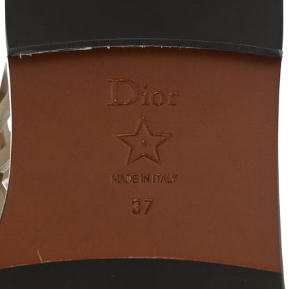 Christian Dior Calfskin D-Trap Sandals 37 Corde 6 of 8