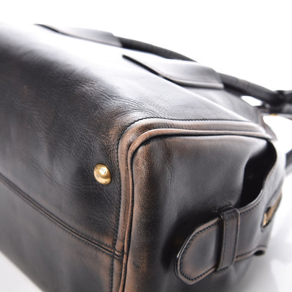 Prada Vitello Vintage Bowling Bag Black 6 of 15