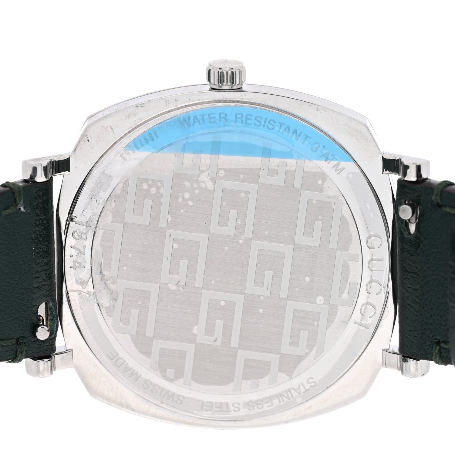 Gucci Stainless Steel Calfskin 35mm Grip Quartz Watch Green 4 of 5