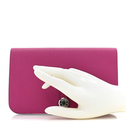 Hermes Togo Dogon Duo Wallet Rose Poupre 2 of 13