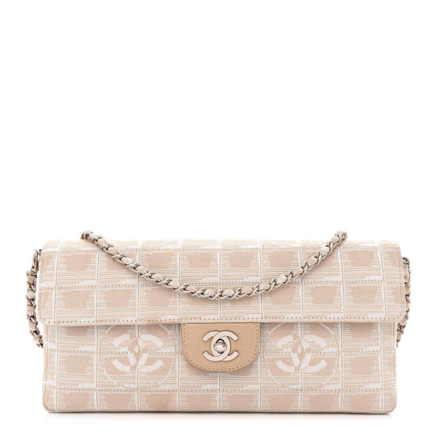 Chanel Nylon Travel East West Flap Beige 1 of 12
