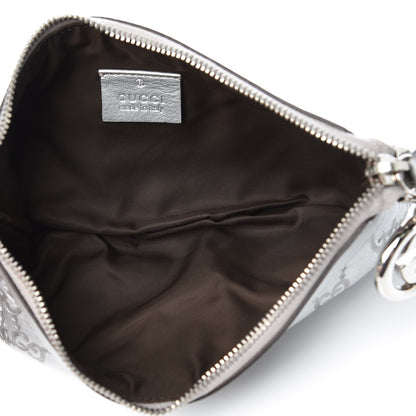 Gucci Guccissima New Britt Wristlet Silver 5 of 8