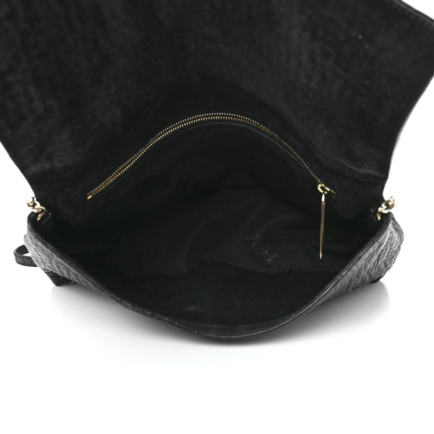 Signature Grain Small Madison Chain Clutch Black